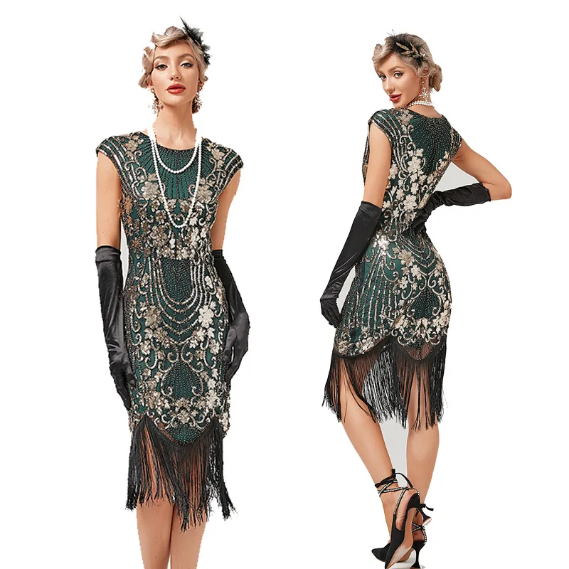 Size XS-XXXL Women's Fashion 1920s Flapper Dress Vintage Great Gatsby  Charleston Sequin Tassel 20s Party Dresses Girl Costume - AliExpress