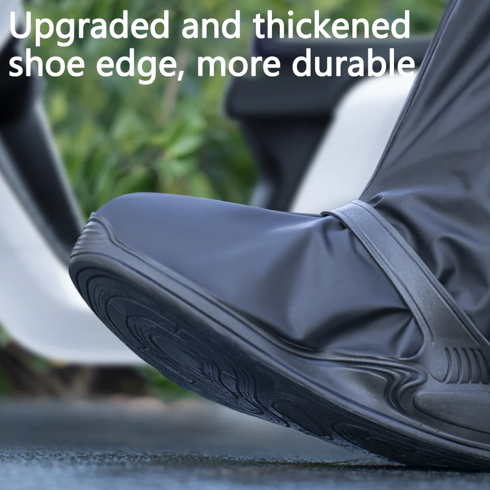 Long Style Waterproof Rain Boot Shoe Covers High Top Reusable for Motorcycle Cycling Bike-New Raincover Protection Covers