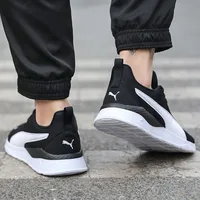 PUMA Anzarun Lite chaussures de course basses, décontractées, pour hommes et femmes, noir et blanc 371128-02 5