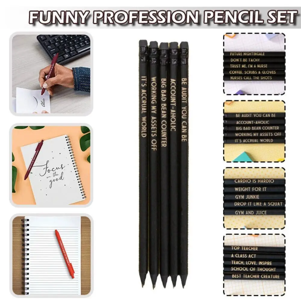 

Pencils Creative Stationery Gift School Office Supplies Affirmation Pencil Set Funny Profession Pencil Pencils