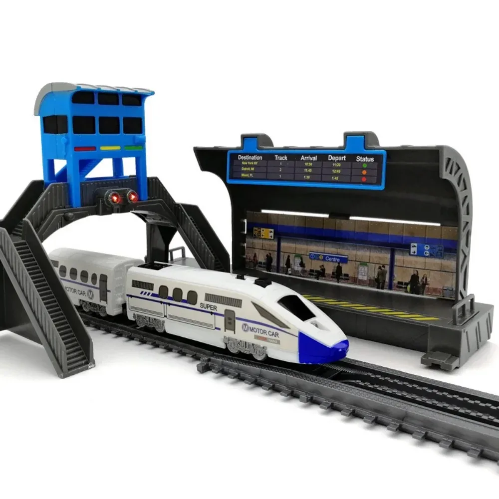 Electric High Speed Train Model Railway Track Rail Toy Car Assemble DIY Set Children Toy Boy