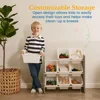 3-Tier Organizer with 9 Bins, Toy Storage, Grey/White 5