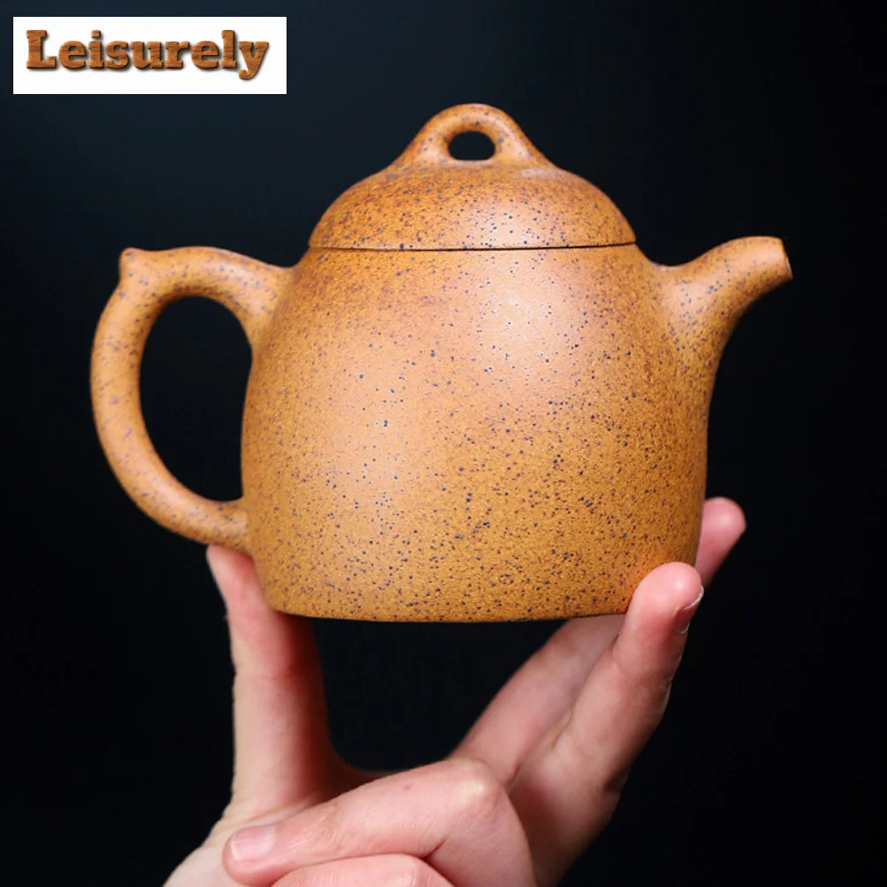 280ML Authentic Yixing Purple Clay Teapots Handmade Pot Raw Ore Section Mud Tea Brewing Kettle Zisha Tea Set Teaware Ornaments