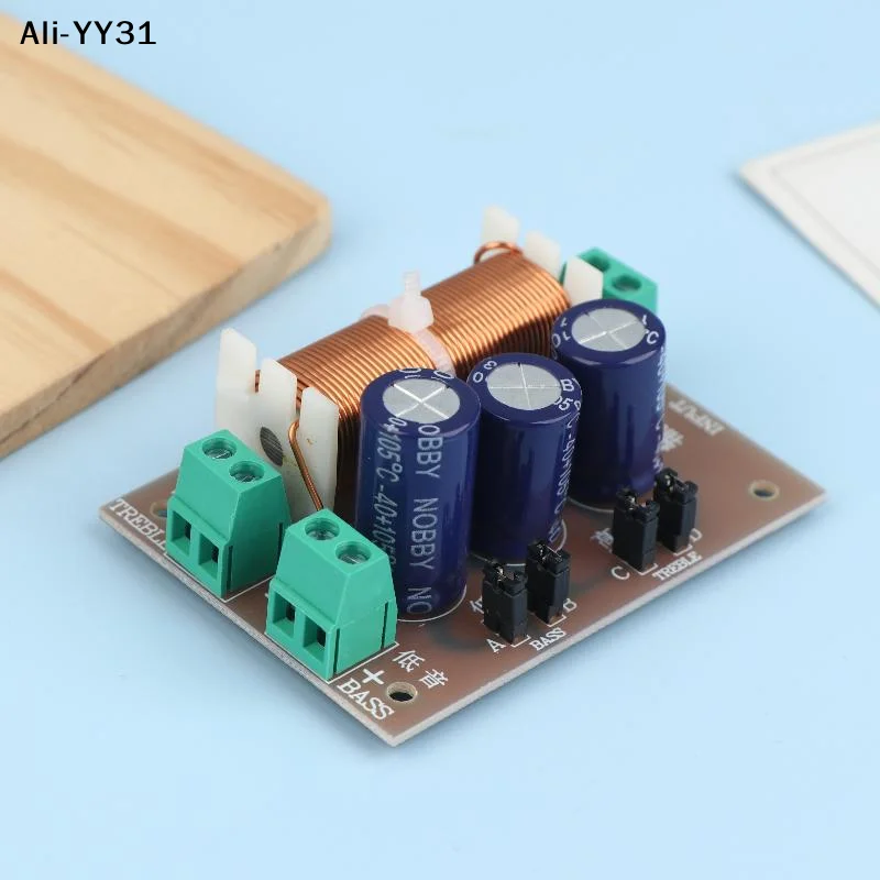 【A31】】400W 오디오 스피커 주파수 분배기 2채널 크로스오버 필터 모듈 조정 가능한 풀 레인지 고음 저음 용접 무료