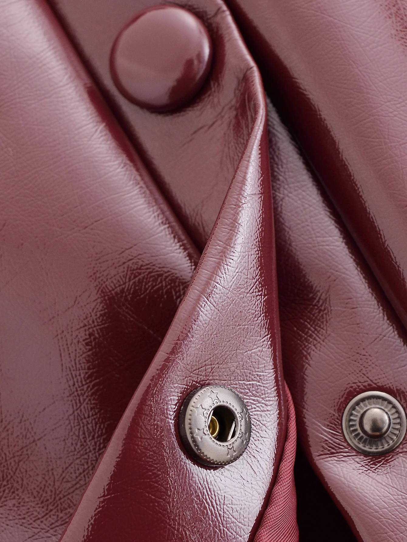 Leather Jackets Women's Shirt Red With Button Long Sleeve Blouses Jackets Coat 2024 inszart Elegant Fashion Outwear Woman Jacket