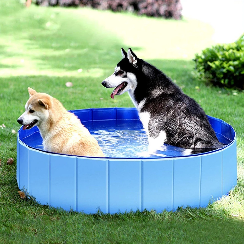 Dog Swimming Pool Foldable Pet Dog Bathing Tub Indoor Outdoor Summer Cool Bath Wash Accessories