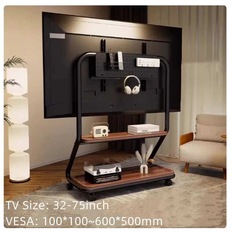 Rollbare TV-standaard met stoffen lade voor 32-75 inch Rollbare TV-standaard met stoffen lade voor 32-75 inch