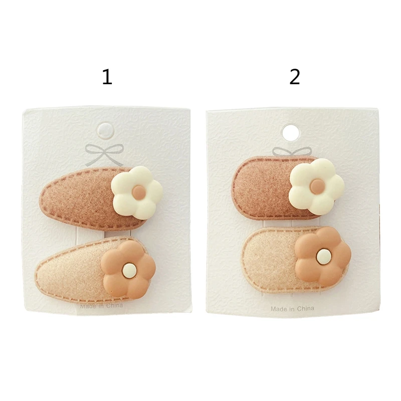 

2 шт. стильные заколки для волос, нескользящие тканевые заколки для фотографий для девочек, аксессуары для головы