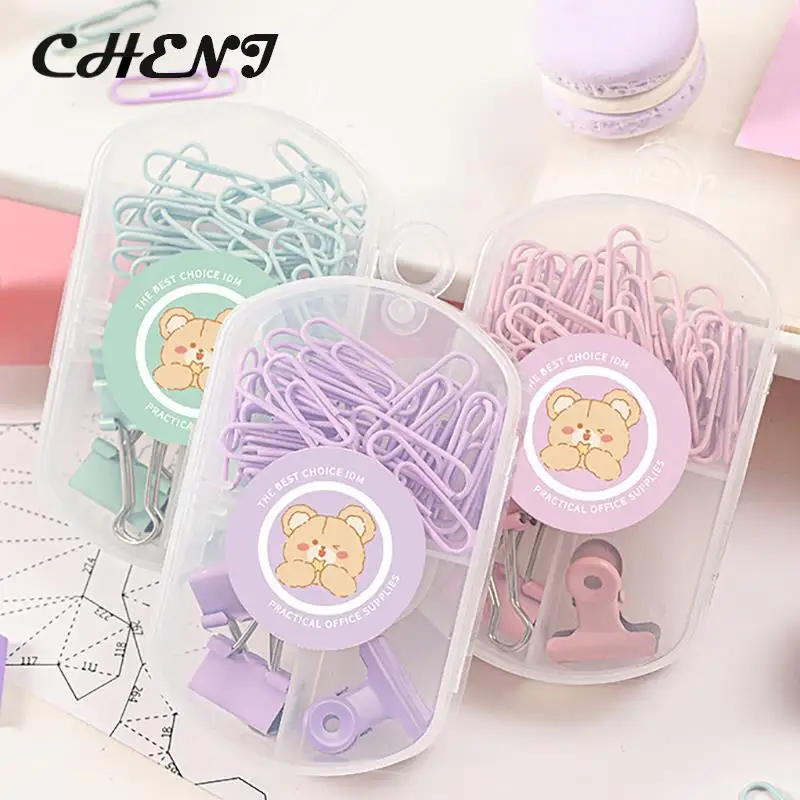 

Color paper clips effective office stationery clip bookmark office accessories