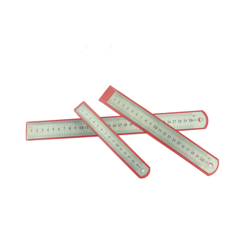 Stainless Hardened Steel Straight Ruler 15/20/30/50CM Student Rulers Measure Office & School Stationery