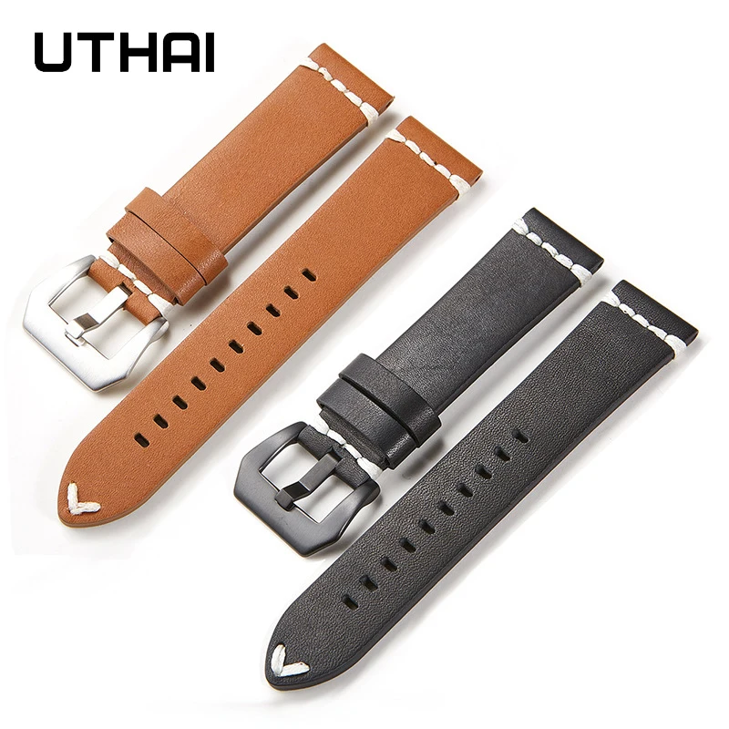 

UTHAI F20 Strap Leather Strap 18/20/22mm Watch Accessories High Quality Strap For Huawei Samsung Watch Watchband