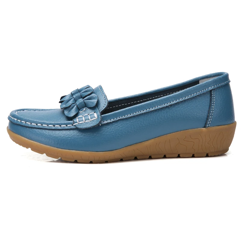 Frühling Herbst Leder Damenschuhe schlüpfen in flache Schuhe lässige Slipper Schuhe Wohnungen Damen Mokassins Größe 34-43 – Detail 19