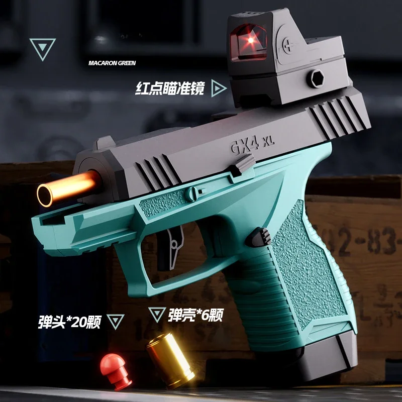 Pocket Mini Gx4 M1911 Continuous Shell Throwing Toy Gun Education Gun Model Soft Bullet Launcher BlowBack Airsoft Pistol 6