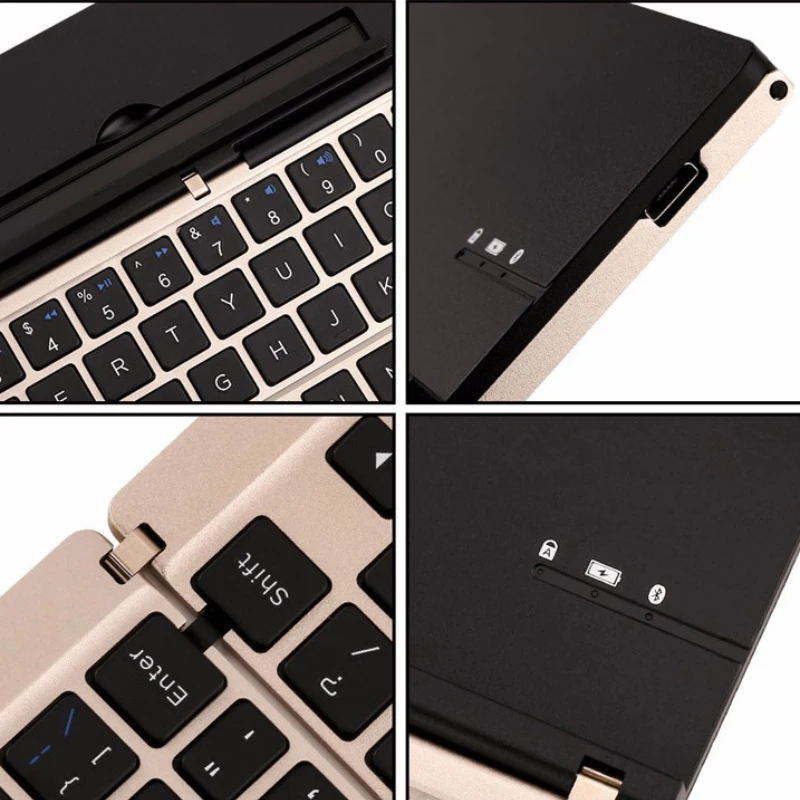 Portable Mini Folding Bluetooth Wireless Keyboard for Samsung Z Fold 5 4 32 Tablet Laptop PC IOS Windows Android Foldable Keypad