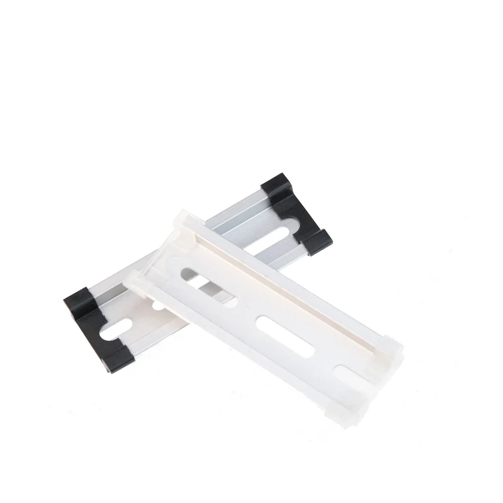 2 Pcs NS 35-HT Din Rail 7.5 Thickness End Cap Protector Clear Black For Din Rail Only End Caps