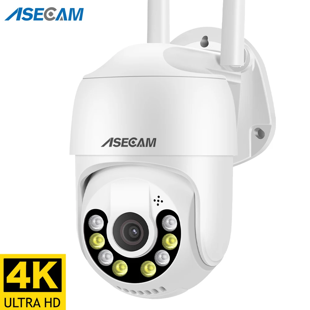 8MP 4K PTZ WIFI IP Camera Audio CCTV Surveillance Outdoor Night Color Wireless Waterproof Security Home AI Human Detection iCsee