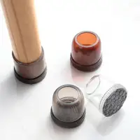 4 Pcs Chair Leg Cover Anti-Slip Scratch-resistant Silicone Table Leg Floor Protectors With Felt For Furniture Hardwood Floors 2