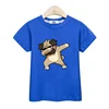 3-13T Children Dabbing Dog T-shirt Boys Girls Summer Clothes Baby Short Sleeved Tops 1