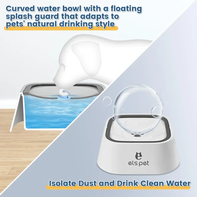 New Dog ABS Plastic Drinking Water Floating Bowl Non-Wetting Mouth Cat Bowl Without Spill Drinking Water Dispenser Dog Bowl 3