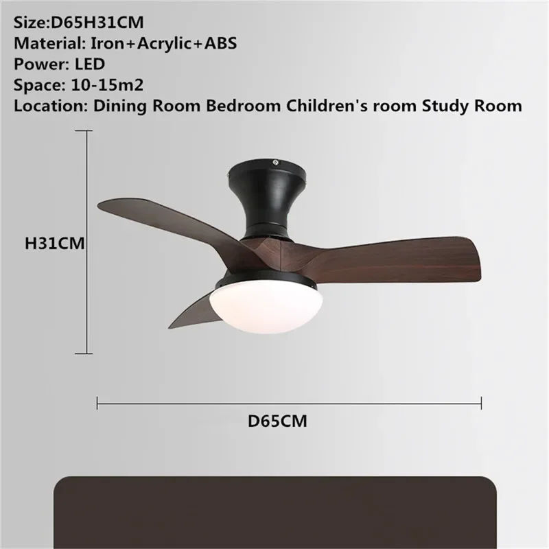 APRIL Modern Fan Light LED Luxury Living Room Restaurant Bedroom Children's Room Ceiling Fan Light Remote Electric