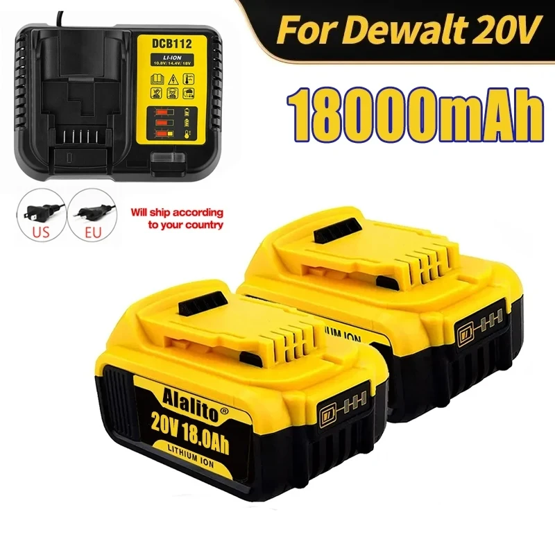 

Аккумулятор для электроинструмента DeWalt DCB184 DCB181 DCB182 DCB200 20 в 8A 6A 18 в 20 в, 100% оригинал