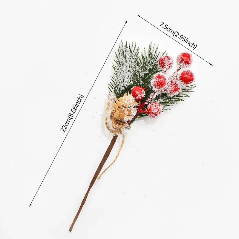Description Picture 5 of item1PCS Christmas Berry Artificial Pine Cone Christmas Garland Decoration Fake Flower Pine Tree Branch DIY Home Party Wedding Decor