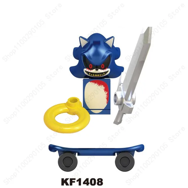 Mini Action Figure Building Block Sonic Teirusu Silver Nakkurusu Shadow Eggman Blaze Storm Knuckles KF6123 LG1001 WM6086 Bricks 1408