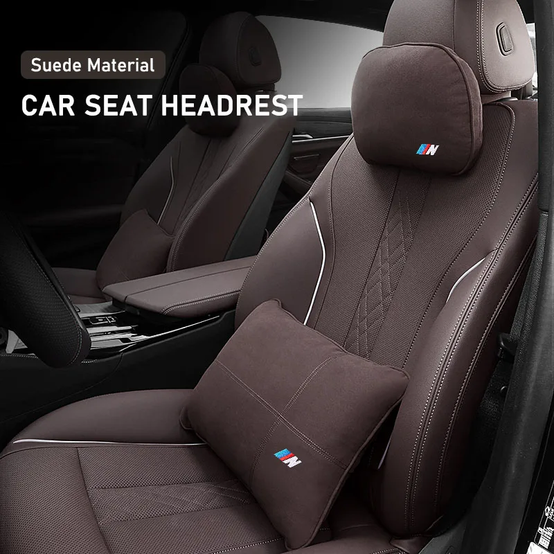 Cojín Lumbar para asiento de coche, almohada de ante para BMW M5, M3