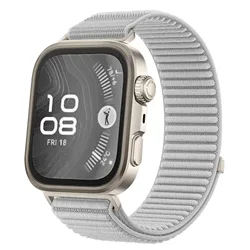 Breathable Nylon Sport Loop Band - Premium Strap Accessory for Huawei Fit 5 - 5 pro (Gray)