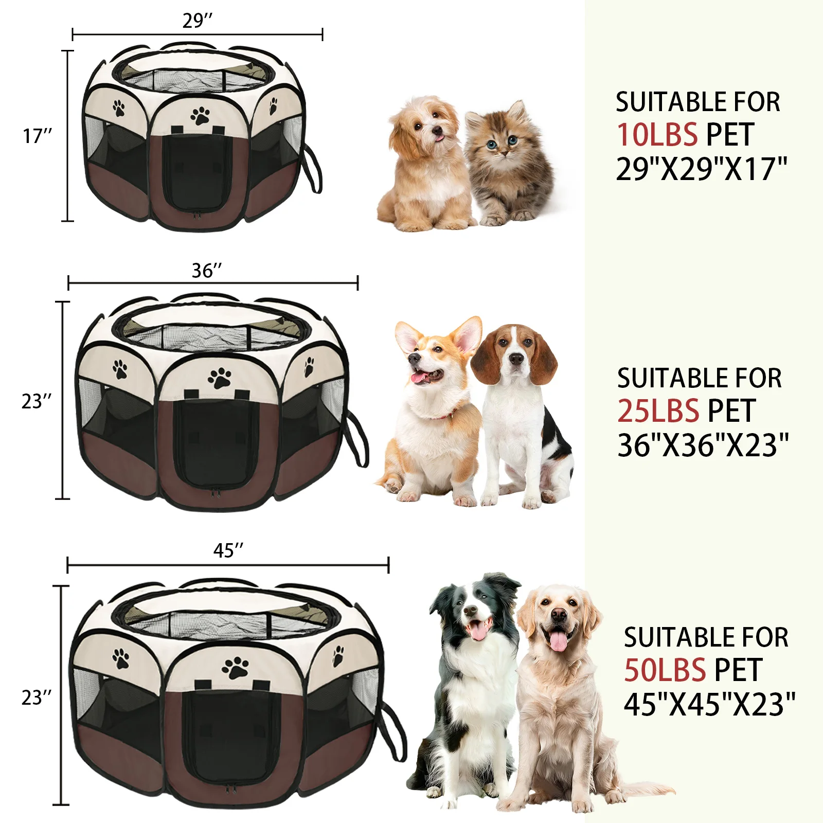 Foldable Octagonal Pet Playpen 2