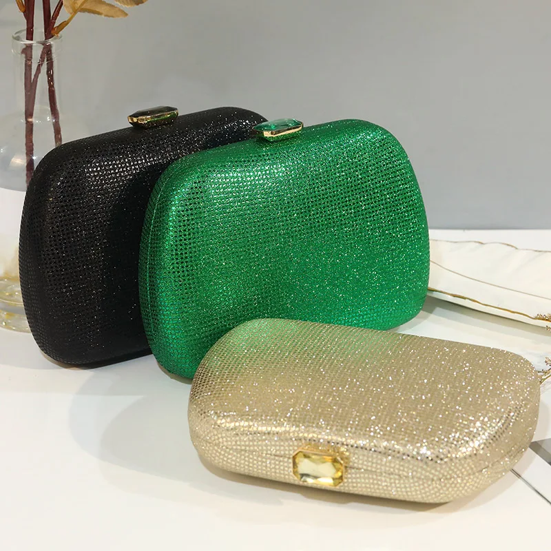 

Dinner Party evening Bag Women Wedding Handbag small clutches Free shipping purse elegant lady wholesale Wallet green gold B610