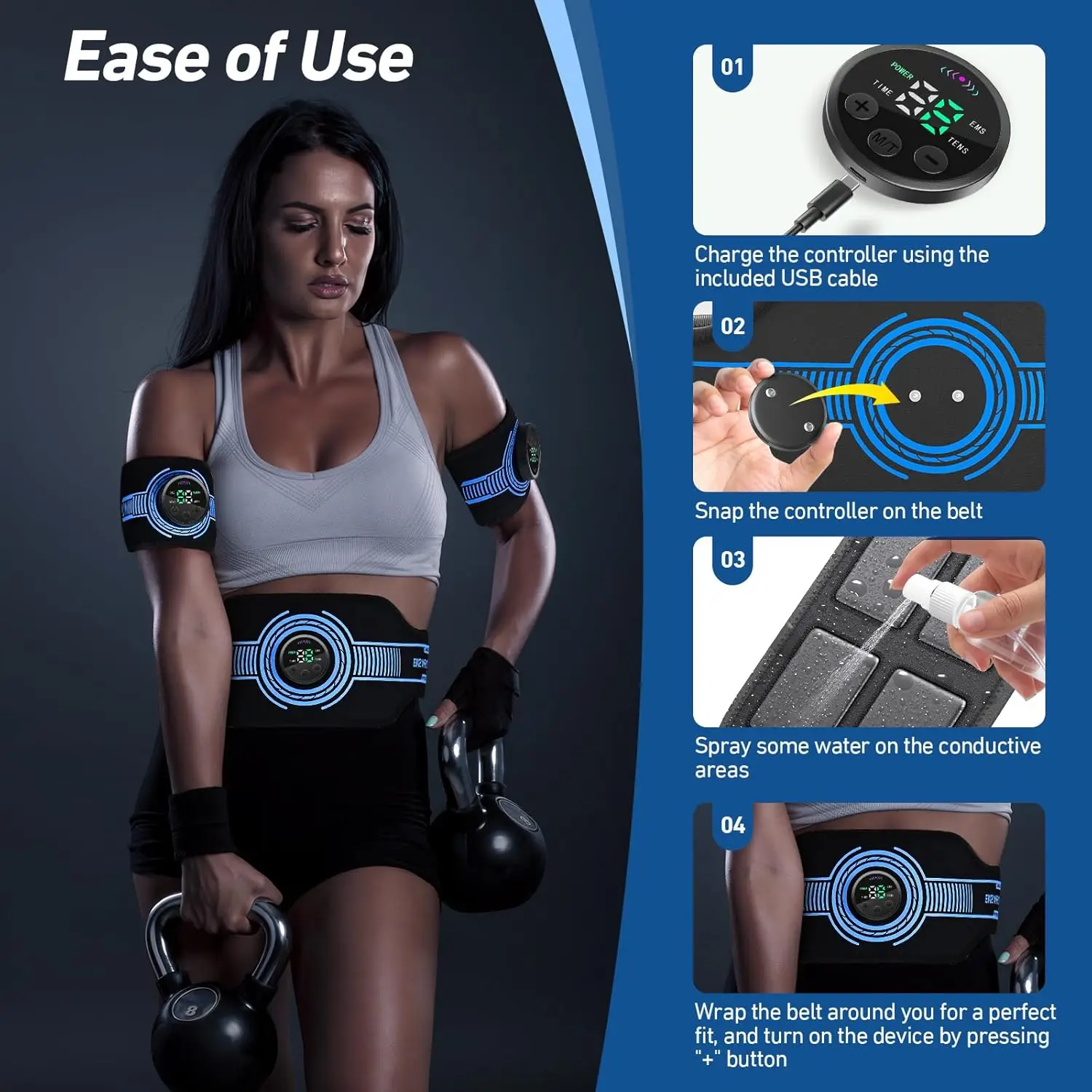 ABS Stimulator Ab Machine Abdominal Toning Belt Workout Portable Ab Stimulator Home Office Fitness Workout Equipment For Abdomen