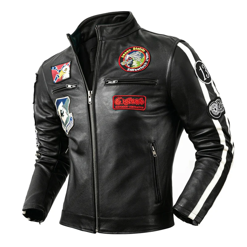 牛革ジャケット 本革 ライダーバイカージャケット Real Cow Leather