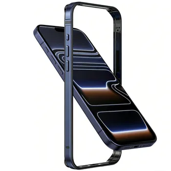 Aluminium Metal Bumper Slim Case for IPhone Air 17 16 E 15 14 13 12 11 Pro Max Plus 16E 17Pro IPone Soft Inner Phone Frame Cover 1