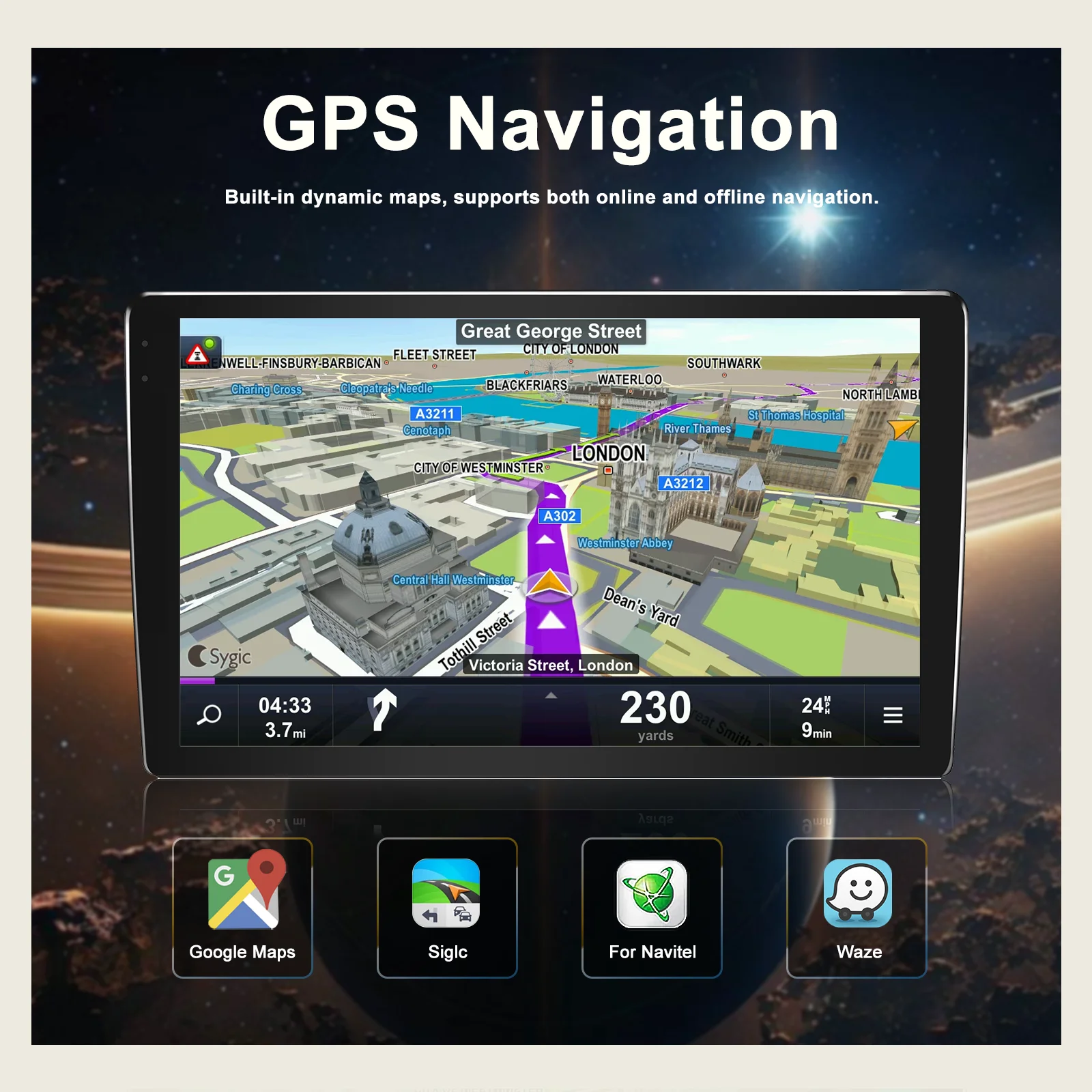 Radio Para RAM 1500 2006-2008, Android 13 Estéreo Para Dodge Ram 1500 2500 3500 2006-2008 Pantalla Táctil IPS Incorporada Car-Play Android Auto/navegación GPS/5G WiFi/FM/SWC/AHD Cámara