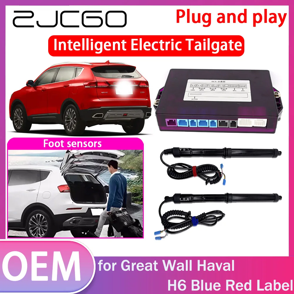 

ZJCGO Electric Tailgate Lift Drive Trunk Opening Tail Gate Lift Soft Close for Great Wall Haval H6 Blue Red Label 2017~2022