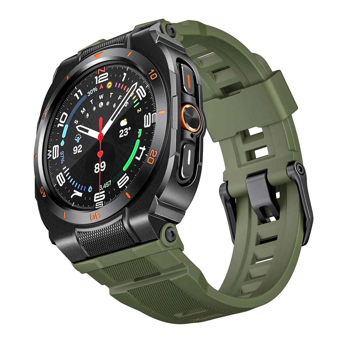 Luxury Metal Case and Silicone Sport Strap