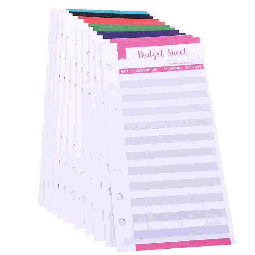A6 Inserts Budget Planner With Holes Divider Page 40pcs for Ledger Budget Sheets Binder Planner Organizer Sheets