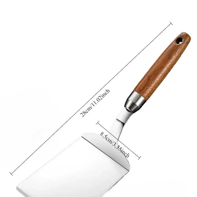 Stainless Steel Frying Shovel Kitchen Household Tiramisu Shovel Flat Shovel Pancake Tool Pancake Pan Spatula Daily Use