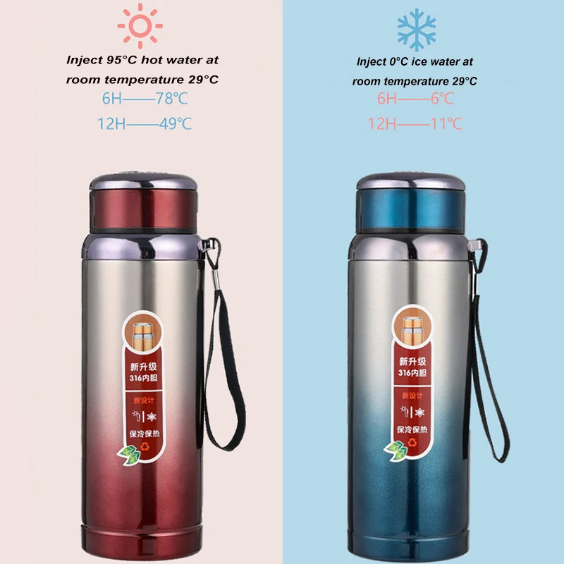 Sport Bopttle Vacuum Flask With Tea Filter Portable - Temu