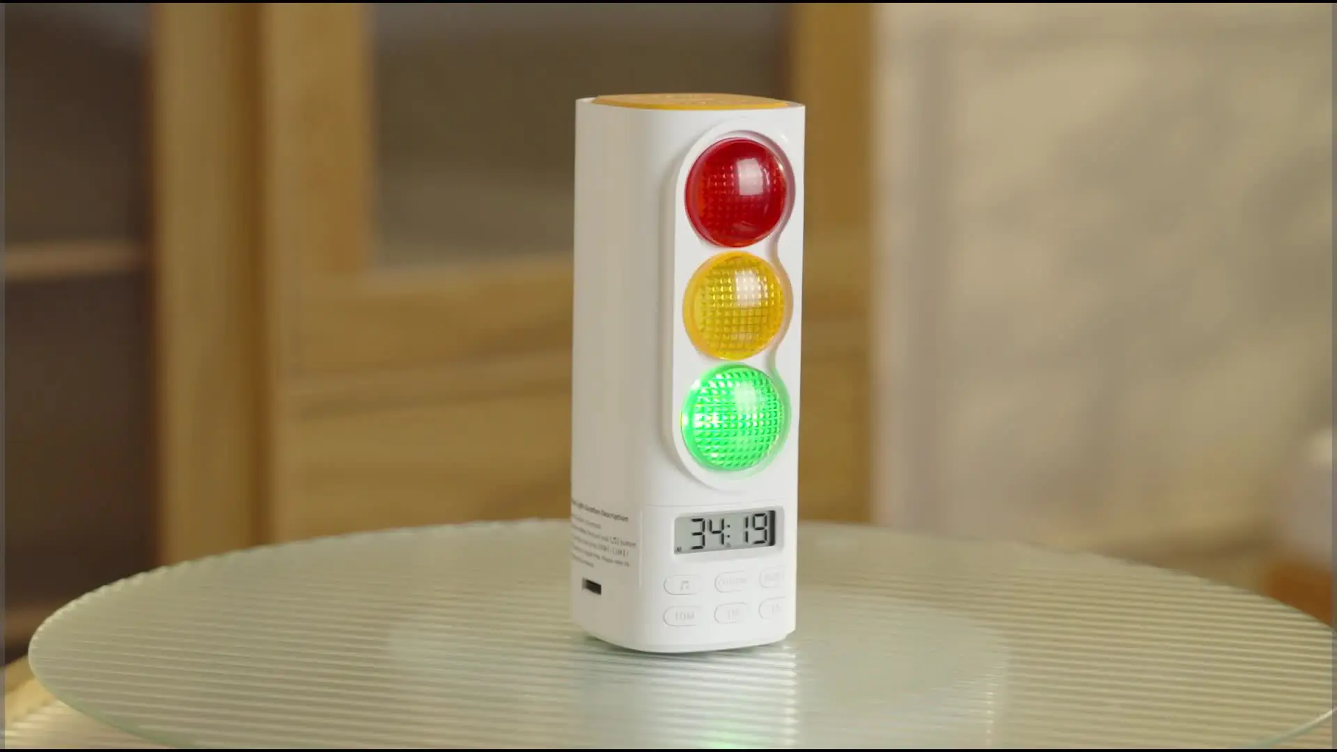 Temporizador Digital Semáforo - Cuenta Regresiva Con Luces Y Sonido, Ajuste De Volumen, Ideal Para Niños, Cocina, Aula. ¡Gestión Del Tiempo Divertida!