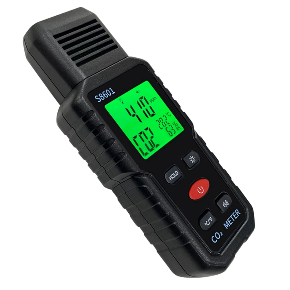 Moniteur Qualité Air 3 En 1 - CO2, Température, Humidité, écran LCD, Portable, Plage 400-5000 Ppm (blanc)