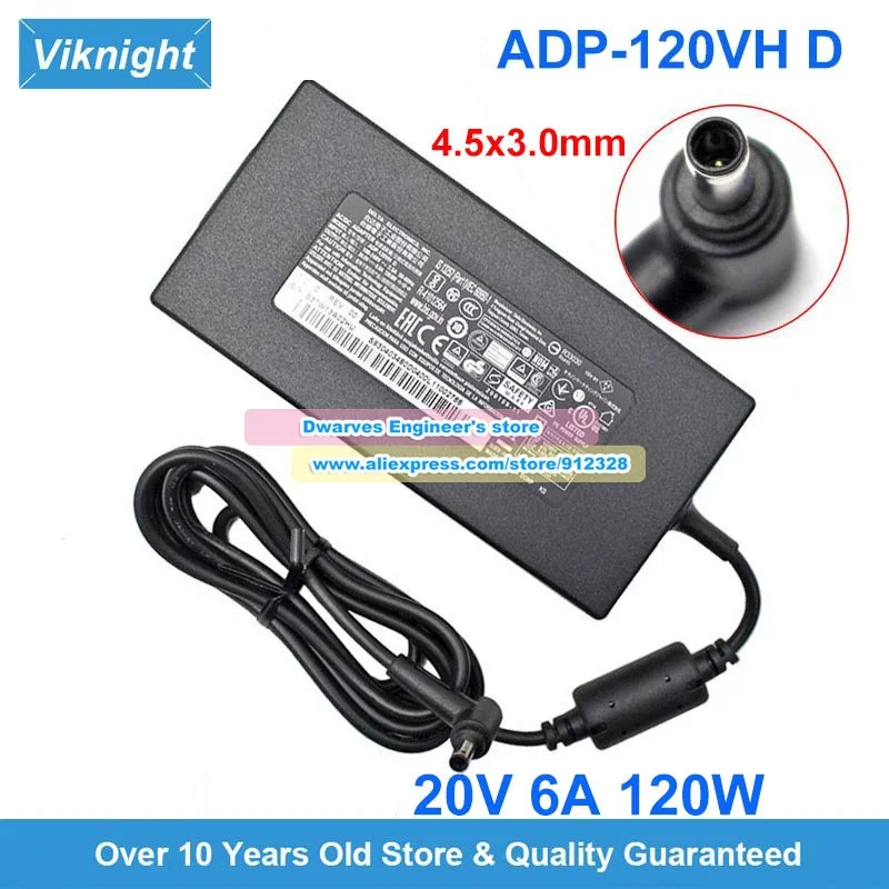 ADP-120VH D AC 어댑터 20V 6A 120W 노트북 충전기 MSI CF63 THIN 10SC 10SC-005FR MS-16R..