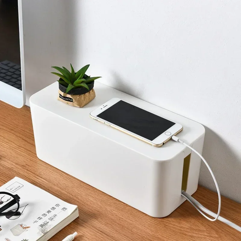 Cable Storage Box Desktop Power Strip Storage Box Dustproof Socket Storage Box Home Wire Case Wire Management Cable Organizer - 4