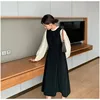 Maternity Stitching Fake Two-piece Clothes French Temperament Pregnancy Palace Sleeve Long-sleeved Dress 2024 Spring Autumn New 2