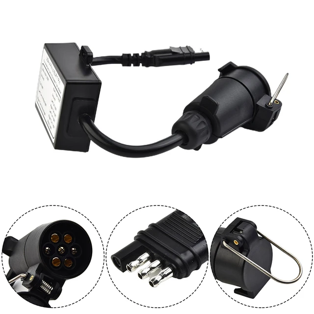 Anhänger Stecker Licht Konverter USA 4Pin Zu EUR 7 Pin Adapter Stop/Bremse  Signal Trennung Anhänger Stecker Auto Außen teil - AliExpress