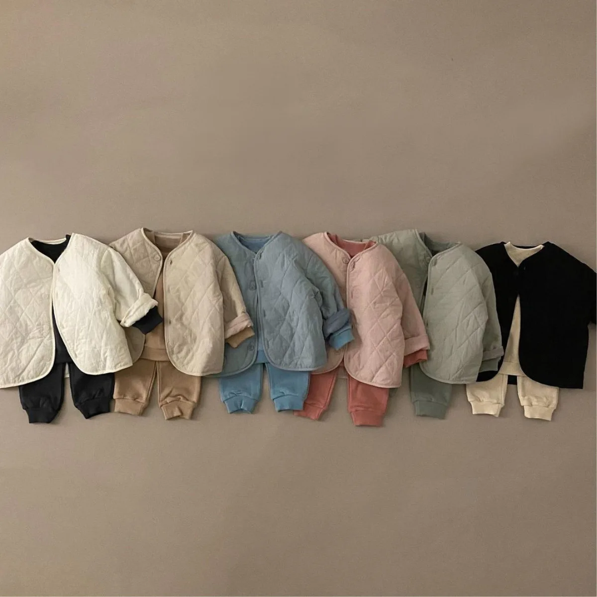 Baby Winter Clothes Thin Warm Jacket 0-3y Girls Casual Cotton-padded Coat Boys Solid Long Sleeve Outerwear Infant Toddler Tops