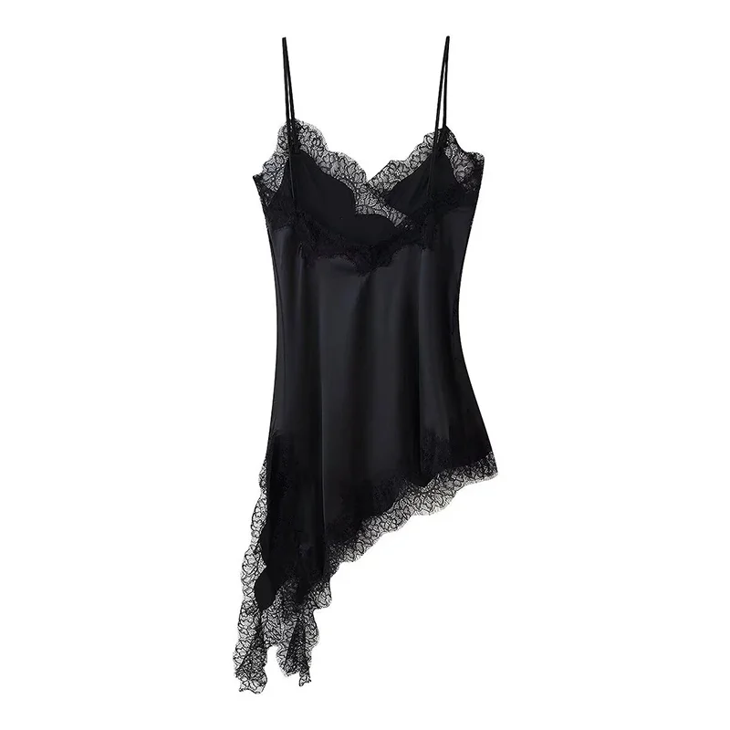 Sexy Lace Patchwork Blouses For Women, Sleeveless Square Neck, For Party Club, Vacation Chic Lady Shirts - Uniqwear