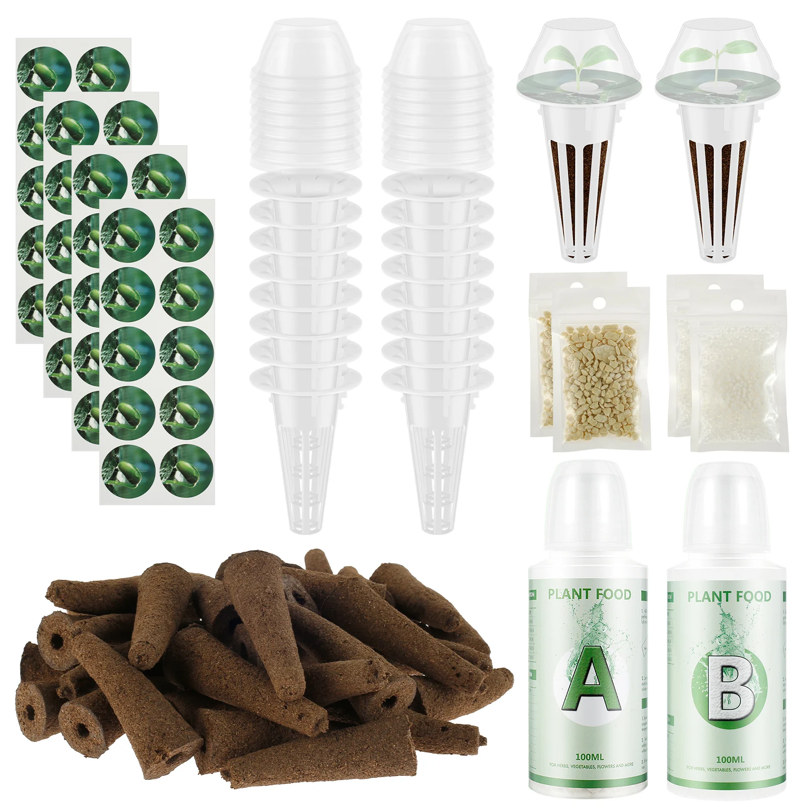Reusable Hydroponic Seed Pod Kit for Soilless Plant Growth