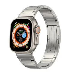 Premium Titanium Apple Watch Band Bracelet Strap for Ultra 49mm (Titanium gray)